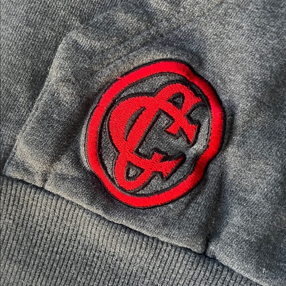 Coca-Cola Charcoal and Crimson Hoodie Small Vintage Quarter Zip - Picture 7 of 10